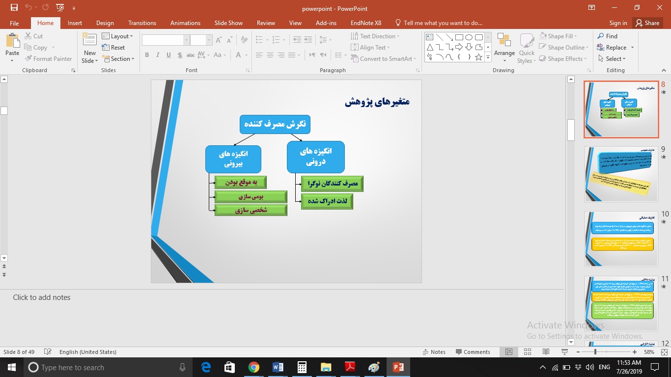 قالب آماده پاورپوینت جلسه دفاع از پایان نامه